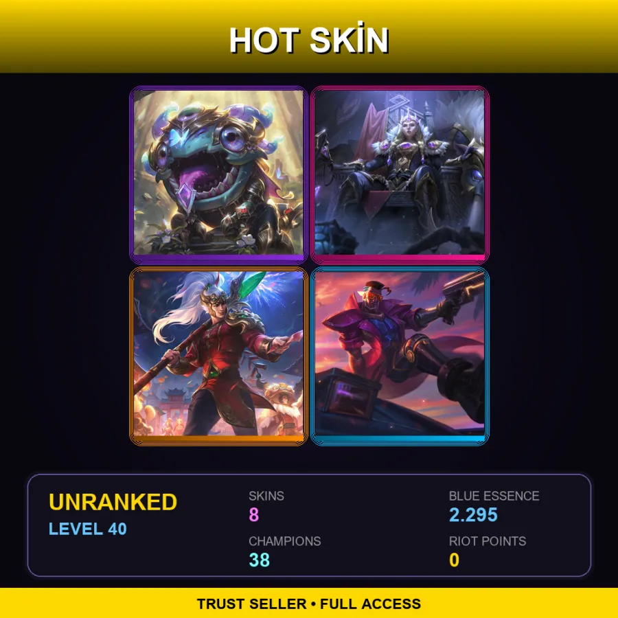 EUW | Lv40 | Unranked | 8 Skin | 38 Champ — Bewitching Yuumi