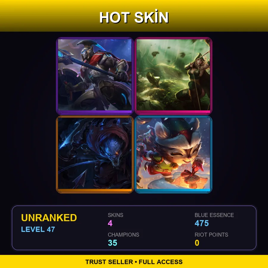 LAN | Lv47 | Unranked | 4 Skin | 35 Champ
