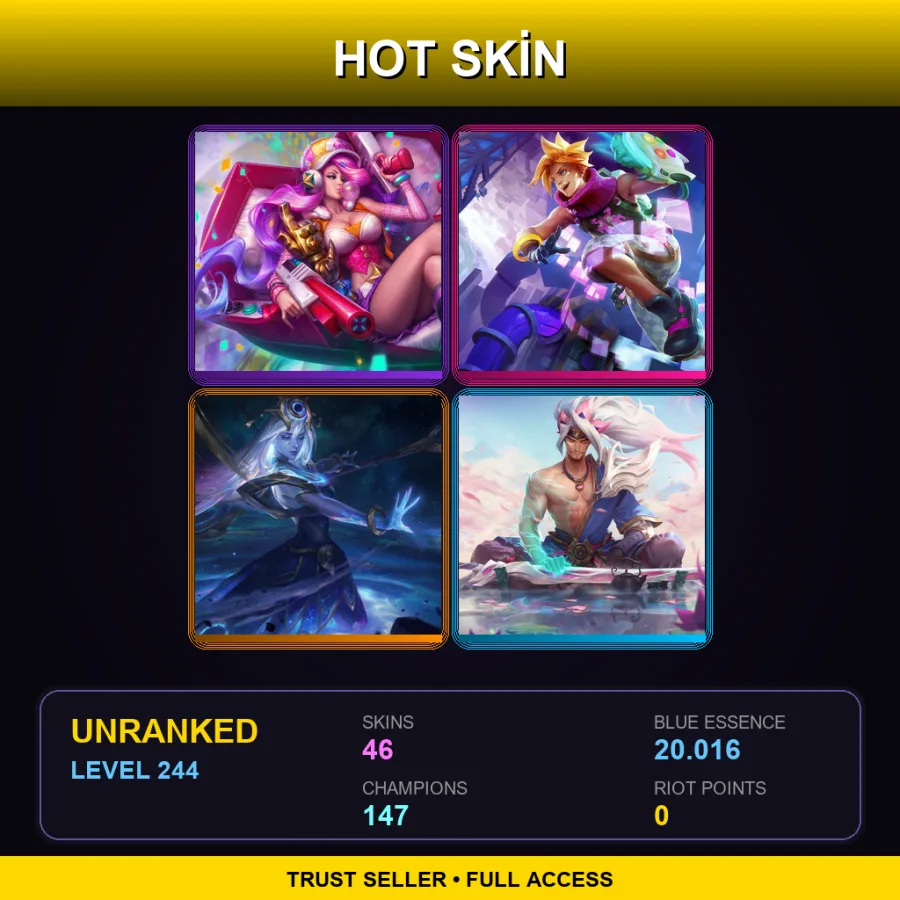 LAN | Lv244 | Unranked | 46 Skin | 147 Champ — Sea Dog Yasuo