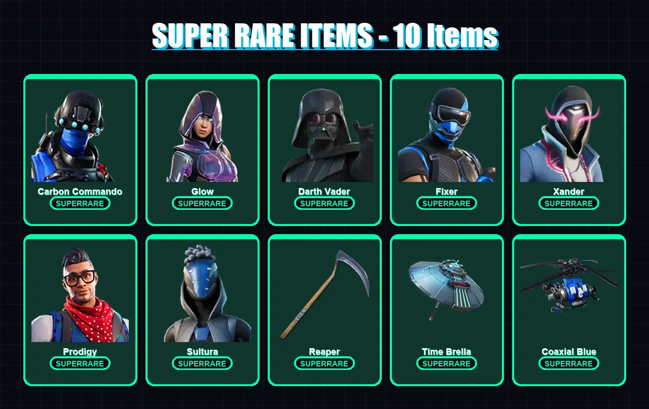 [PS4/PS5/XBOX/PC] | Carbon Commando | Glow | Darth Vader | Fixer | Xander | 149 skin | 178 pickaxe | 144 emote | 154 glider | Lv2645