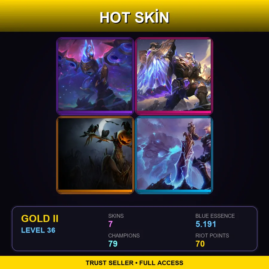 TR | Lv36 | Gold II | 7 Skin | 79 Champ