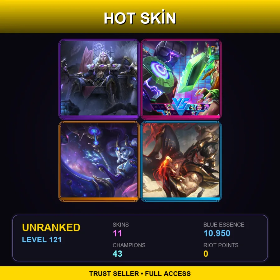 LAN | Lv121 | Unranked | 11 Skin | 43 Champ — Arcane Inventor Jayce