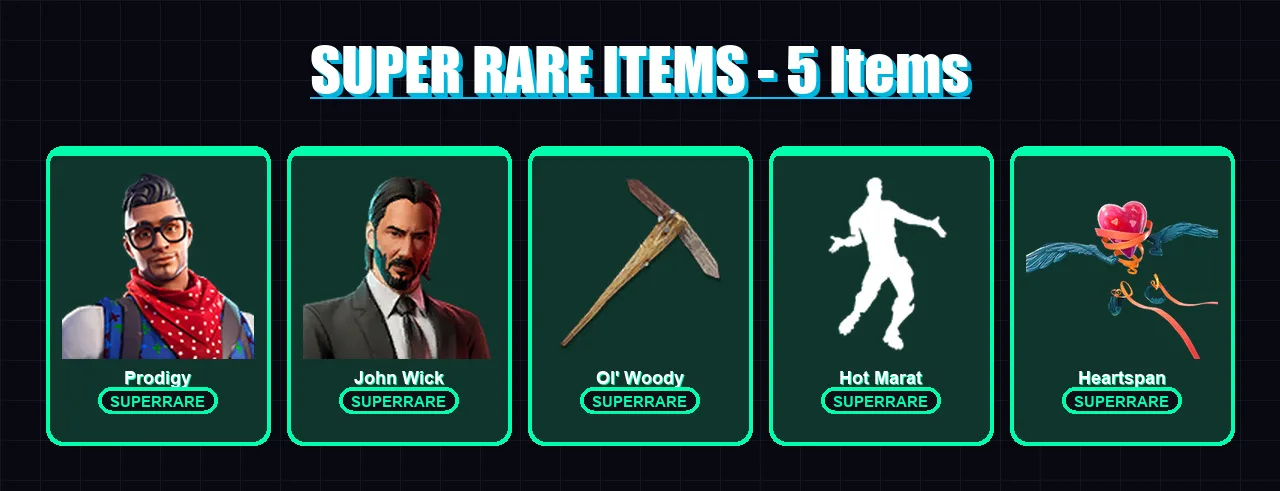 [SWITCH/XBOX/PSN/PC] | Prodigy | John Wick | Rox | Blackheart | Singularity | 76 skin | 62 pickaxe | 72 emote | 63 glider | Lv833