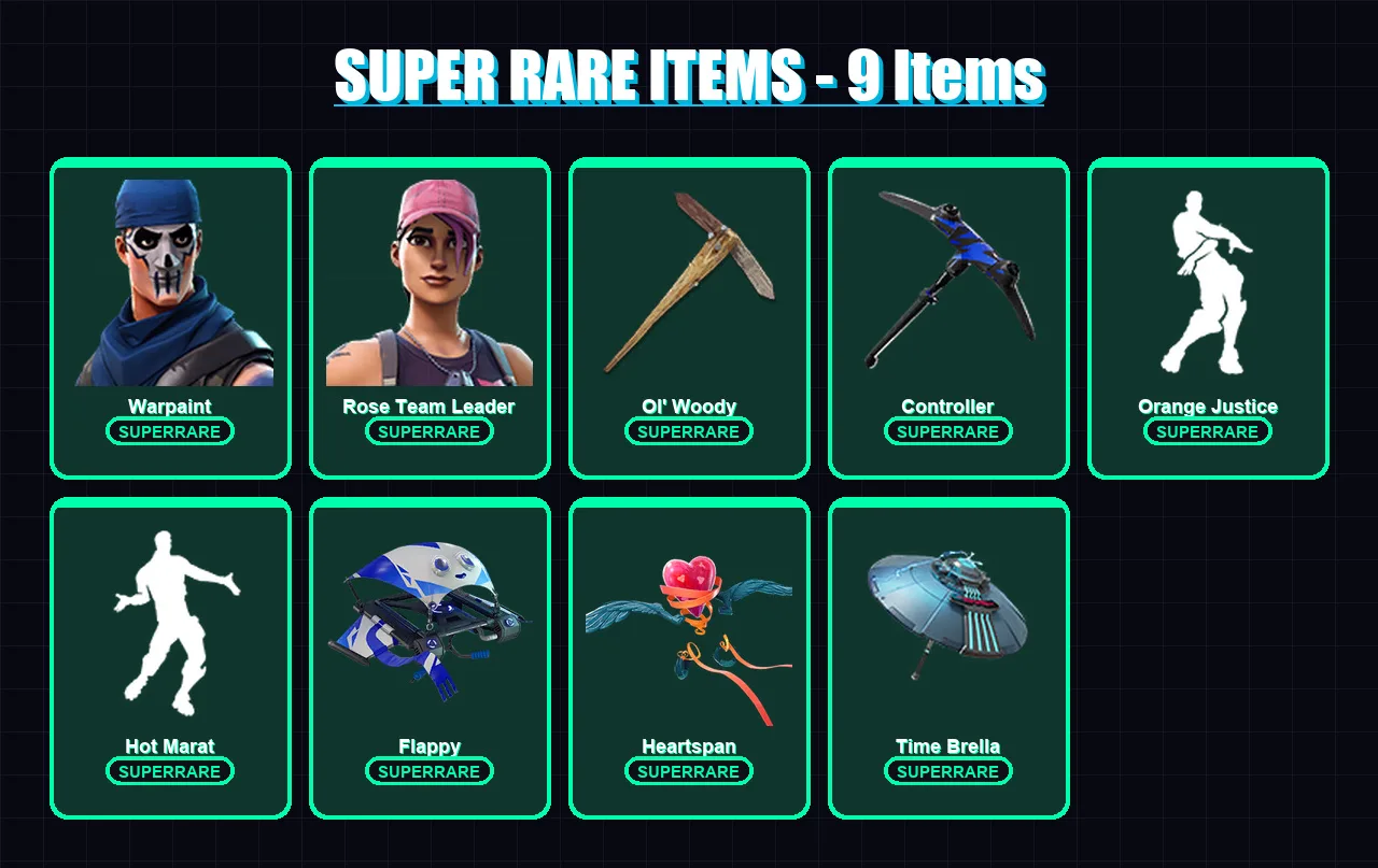 [PS4/PS5/XBOX/PC] | Warpaint | Rose Team Leader | Carbide | Ronin | Ragnarok | 85 skin | 151 pickaxe | 134 emote | 124 glider | Lv1953 — Fortnite account