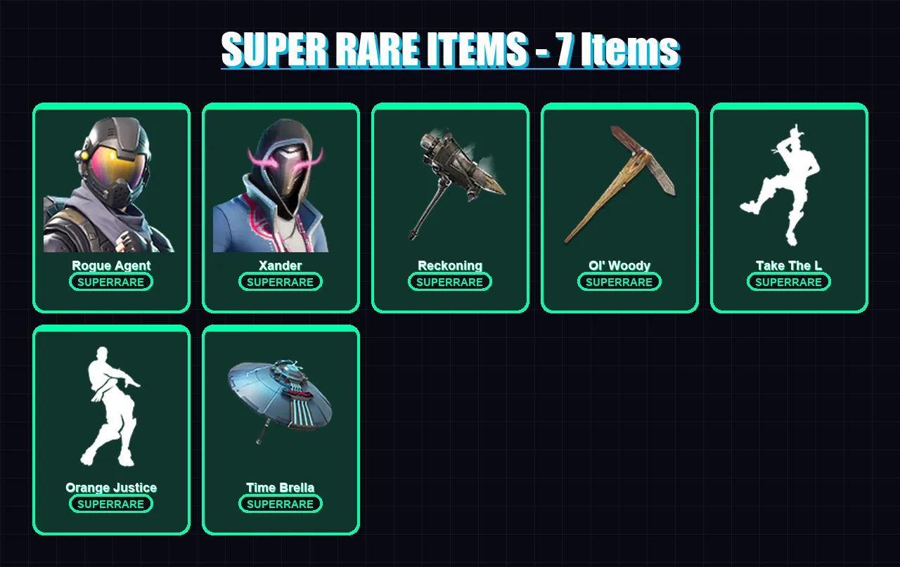 [PC] | Rogue Agent | Xander | The Ice King | Ruin | Catalyst | 152 skin | 169 pickaxe | 153 emote | 146 glider | Lv2368