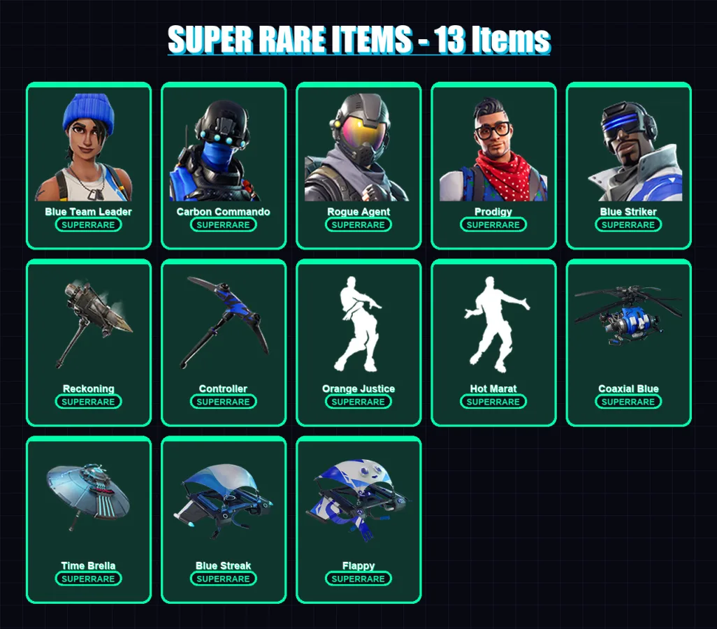 [PS4/PS5/XBOX/PC] | Blue Team Leader | Carbon Commando | Rogue Agent | 117 skin | Lv2447