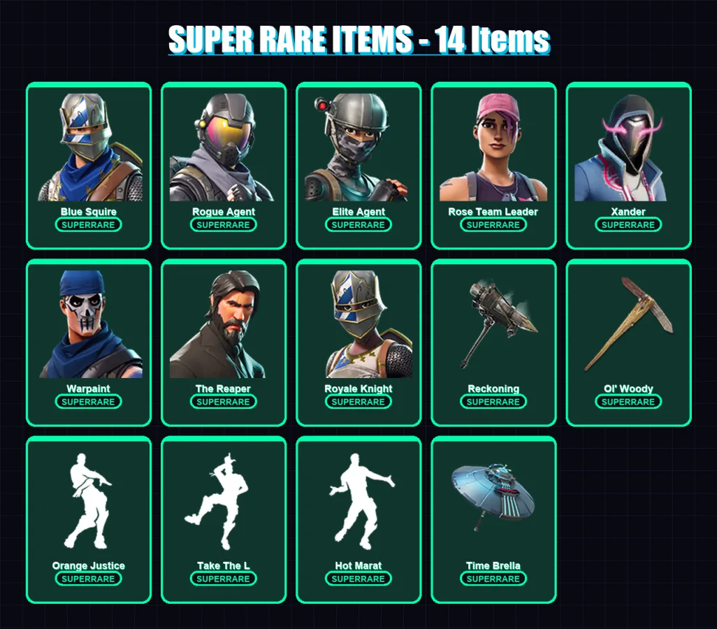 [PC/PSN] | Blue Squire | Rogue Agent | Elite Agent | Rose Team Leader | Xander | 147 skin | 144 pickaxe | 145 emote | 143 glider | Lv2139