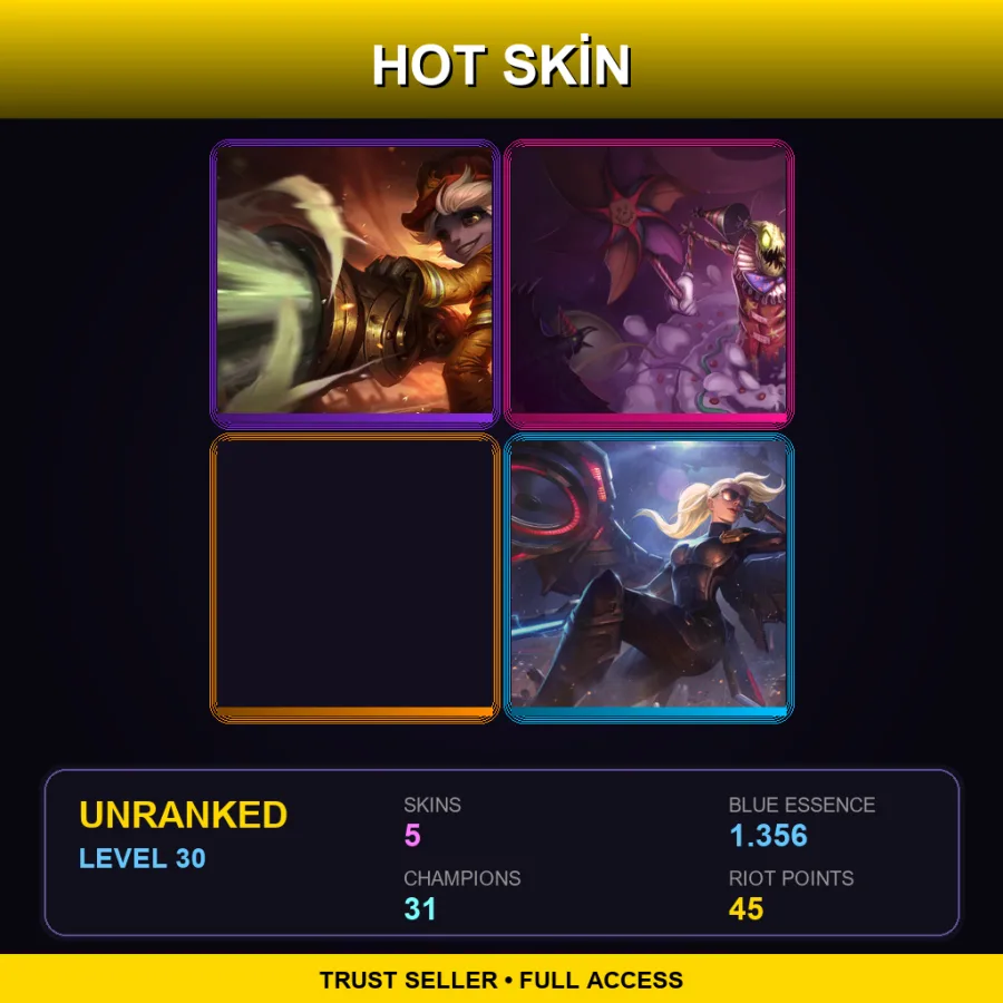 EUNE | Lv30 | Unranked | 5 Skin | 31 Champ — Firefighter Tristana