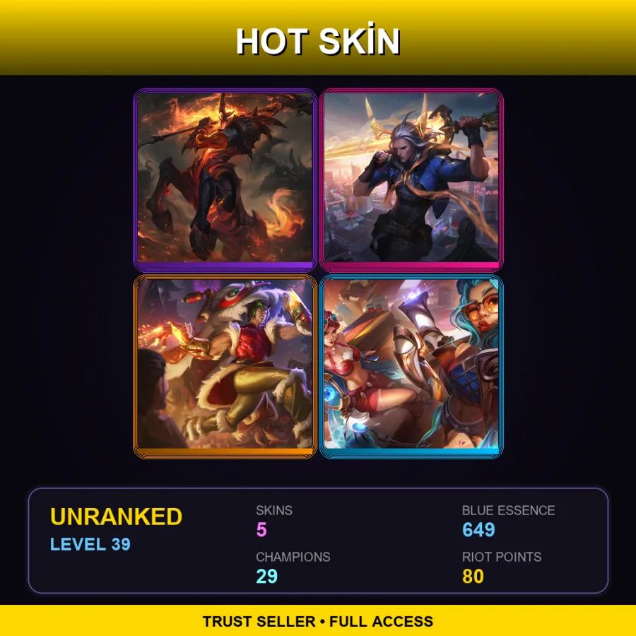 LAS | Lv39 | Unranked | 5 Skin | 29 Champ