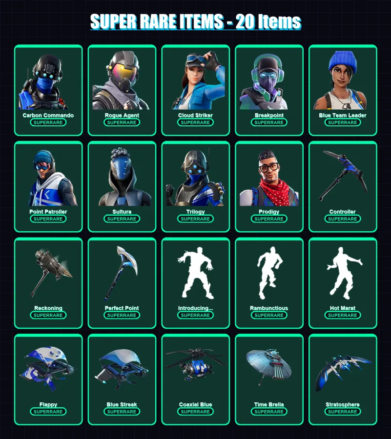 [PS4/PS5/XBOX/PC] | Carbon Commando | Rogue Agent | Cloud Striker | 174 skin | Lv3197