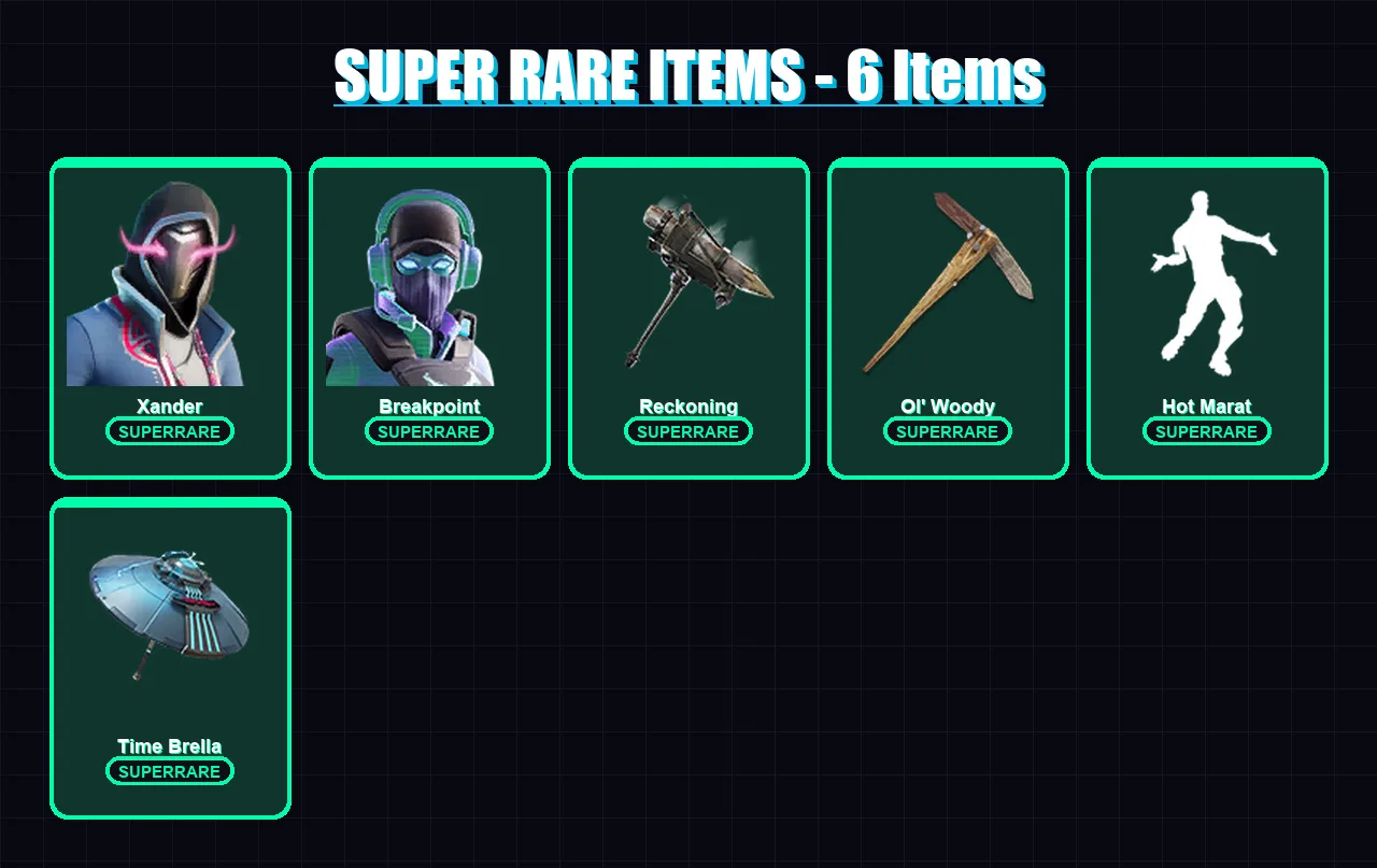 [PC/PSN] | Xander | Breakpoint | The Imagined | Malik | The Origin | 226 skin | 248 pickaxe | 198 emote | 185 glider | Lv2535