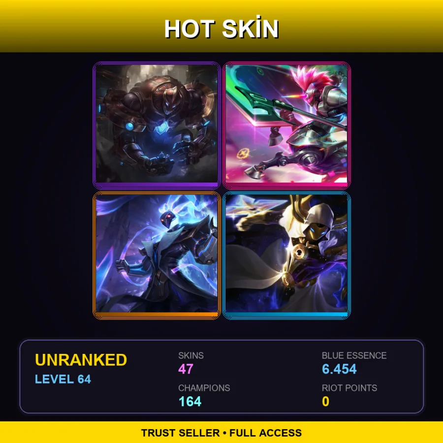 VN | Lv64 | Unranked | 47 Skin | 164 Champ — Sea Dog Yasuo
