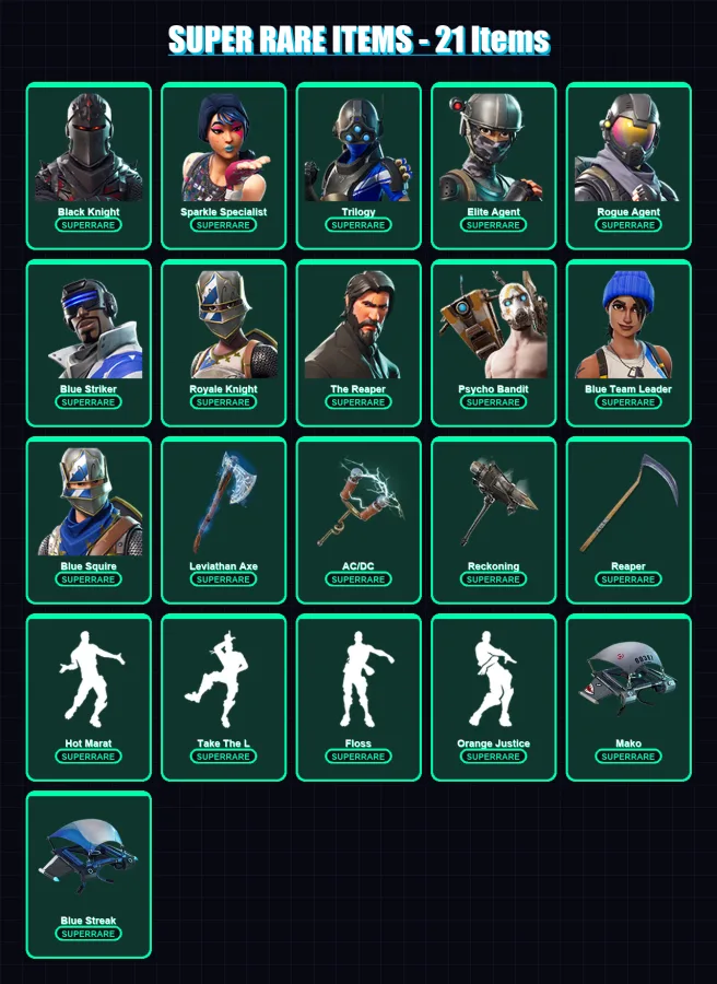 [PC/XBOX/PSN] | OG Skull Trooper | Black Knight | Sparkle Specialist | Trilogy | Elite Agent | 139 skin | 92 pickaxe | 95 emote | 83 glider | Lv1584 — Fortnite account