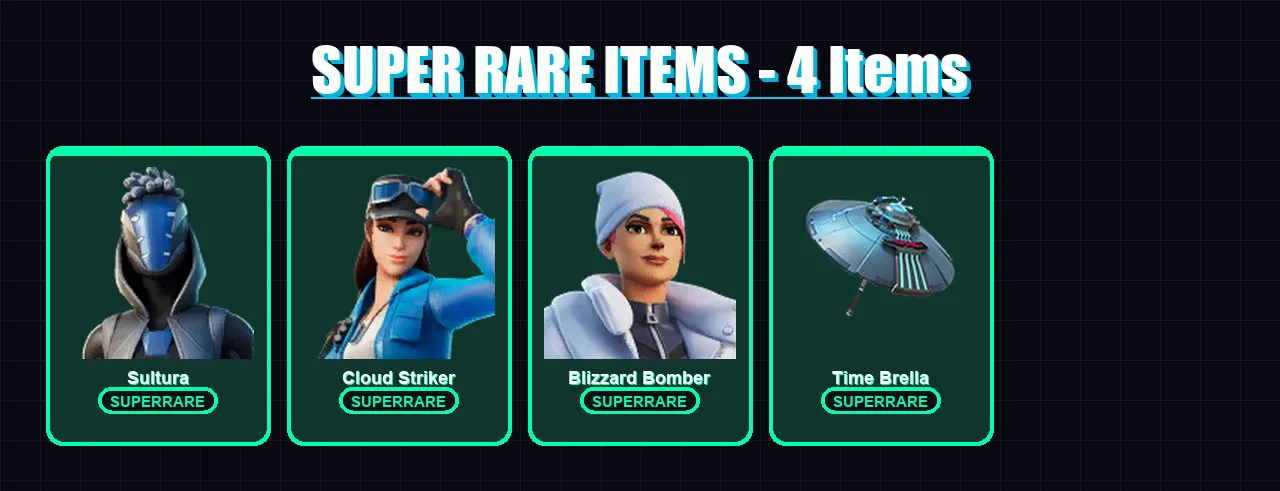 [PS4/PS5/PC] | Sultura | Cloud Striker | Blizzard Bomber | Blaze | Polar Peely | 15 skin | 38 pickaxe | 35 emote | 36 glider | Lv653