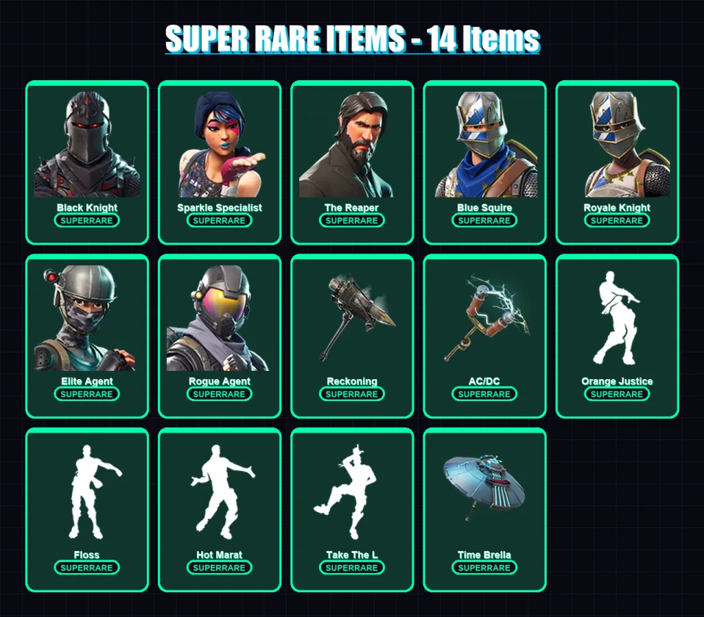 [PS4/PS5/XBOX/PC] | Aerial Assault Trooper (OG) | Black Knight | Sparkle Specialist | 39 skin | Lv510