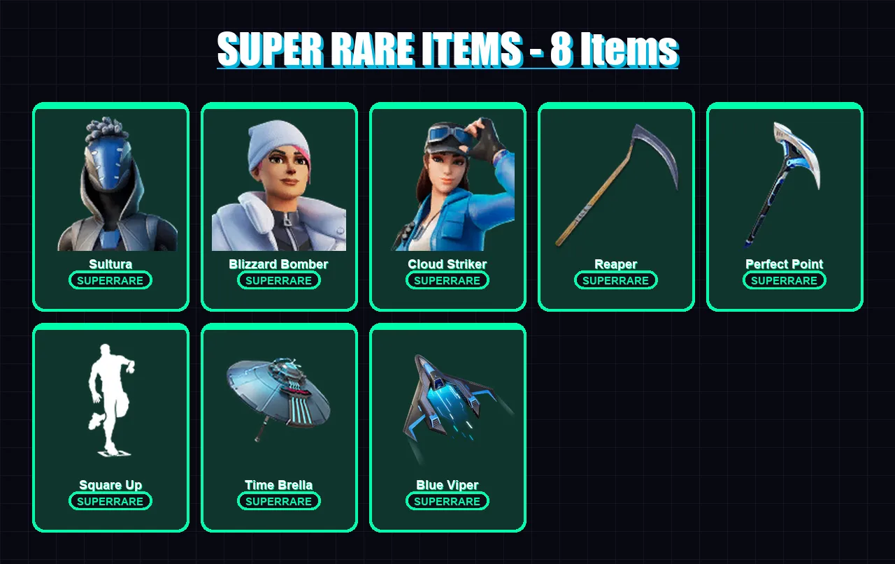 [PS4/PS5/XBOX/PC] | Sultura | Blizzard Bomber | Cloud Striker | Valeria | Peter Griffin | 74 skin | 110 pickaxe | 88 emote | 82 glider | Lv1575
