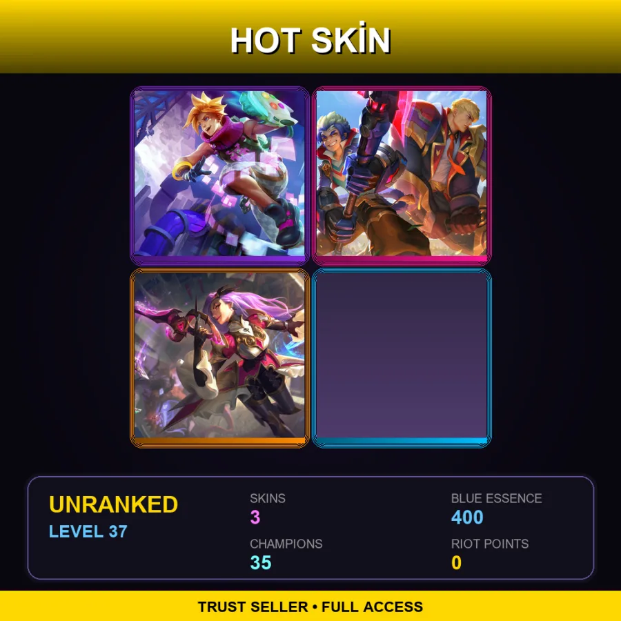 EUW | Lv37 | Unranked | 3 Skin | 35 Champ — Battle Academia Garen