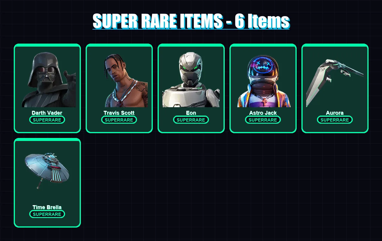 [PC/PSN] | Darth Vader | Travis Scott | Eon | Astro Jack | Rox | 88 skin | 81 pickaxe | 105 emote | 80 glider | Lv1146