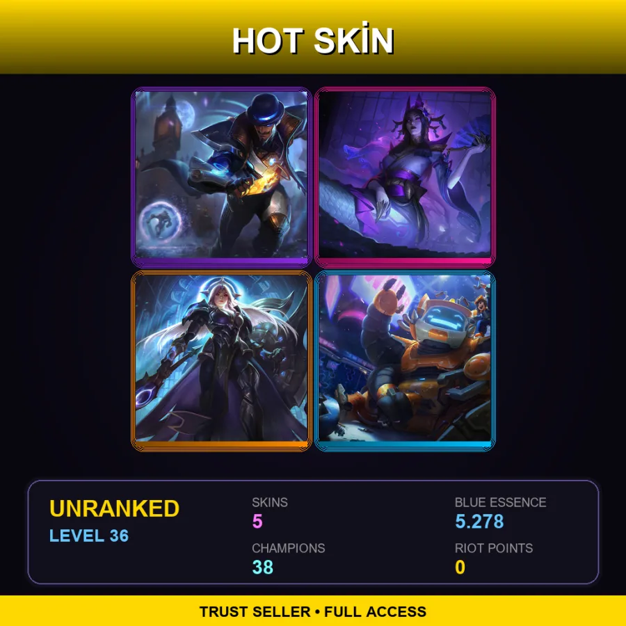 EUW | Lv36 | Unranked | 5 Skin | 38 Champ — Lunar Eclipse Leona