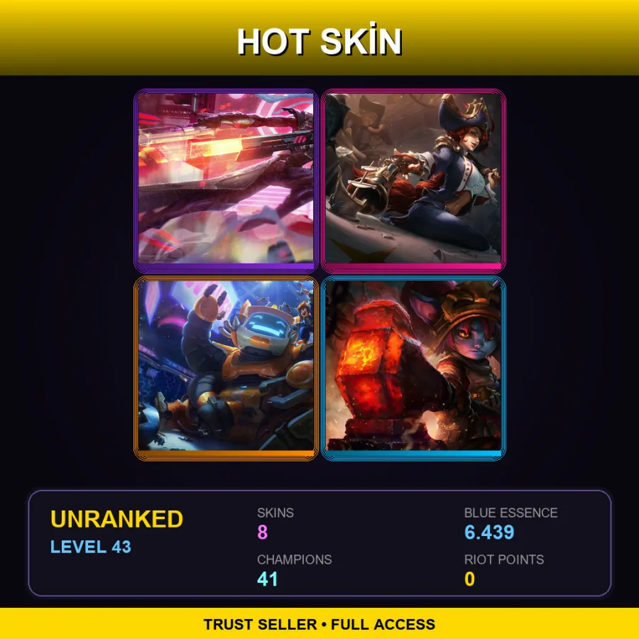 LAN | Lv43 | Unranked | 8 Skin | 41 Champ — Blacksmith Poppy