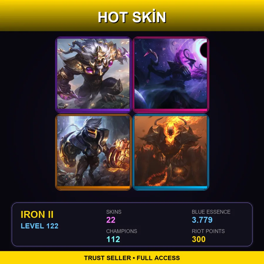 LAN | Lv122 | Iron II | 22 Skin | 112 Champ