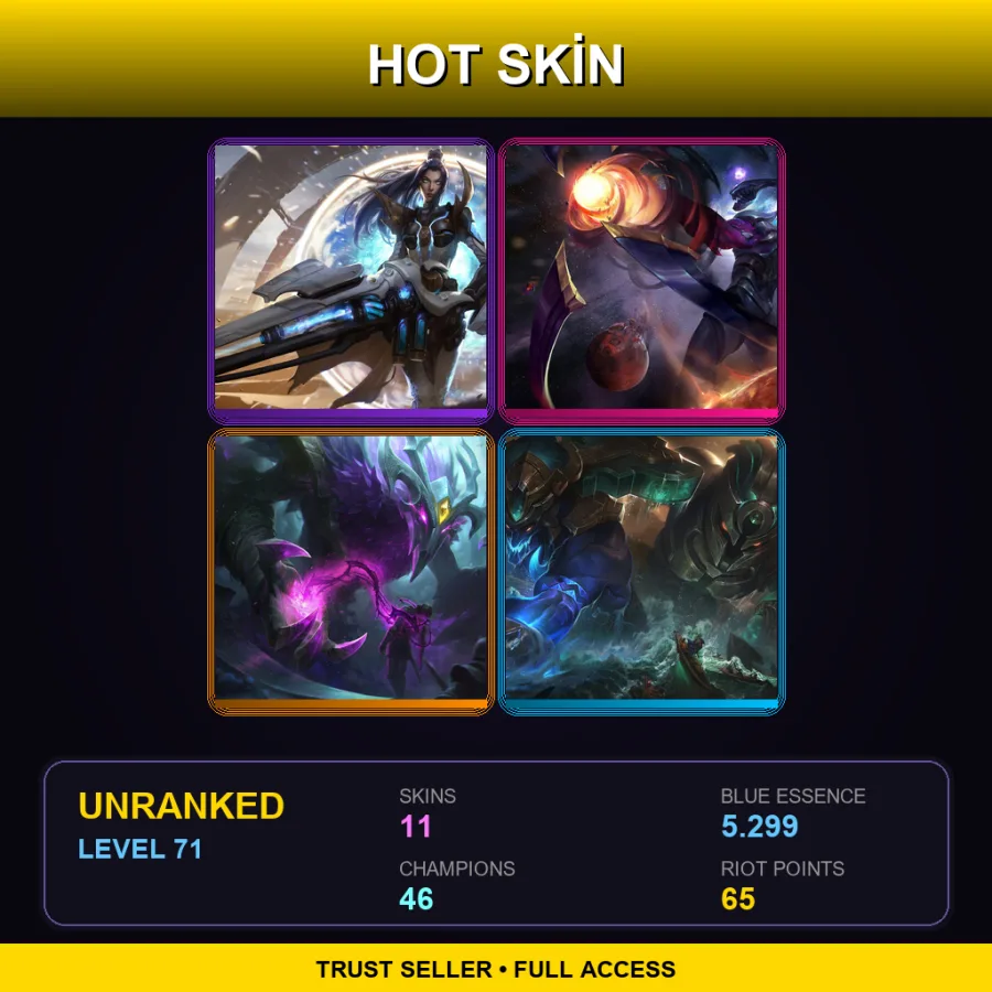 TR | Lv71 | Unranked | 11 Skin | 46 Champ