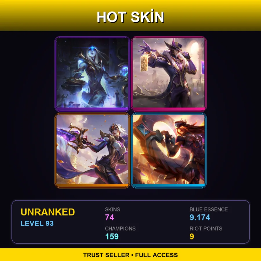 VN | Lv93 | Unranked | 74 Skin | 159 Champ with Lillia