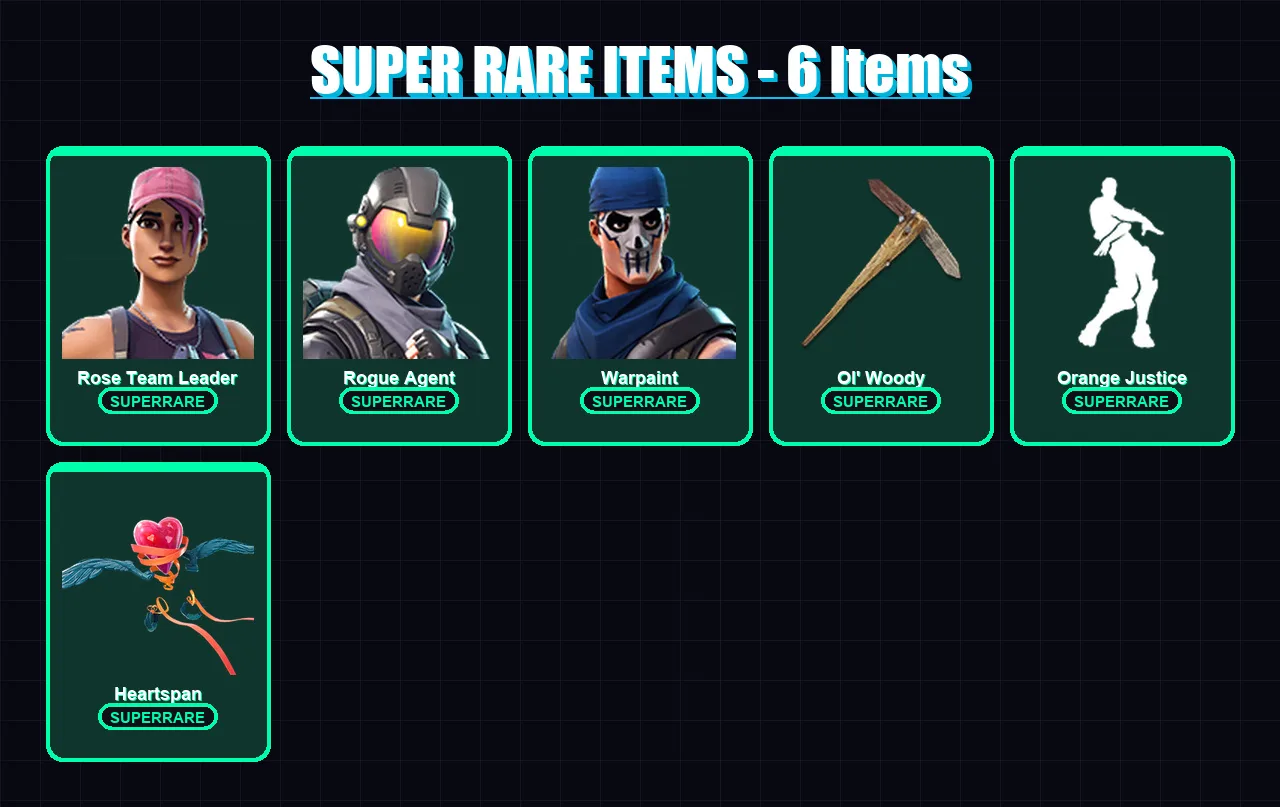 [PC/PSN] | Rose Team Leader | Rogue Agent | Warpaint | Carbide | Omega | 30 skin | 25 pickaxe | 30 emote | 40 glider | Lv605