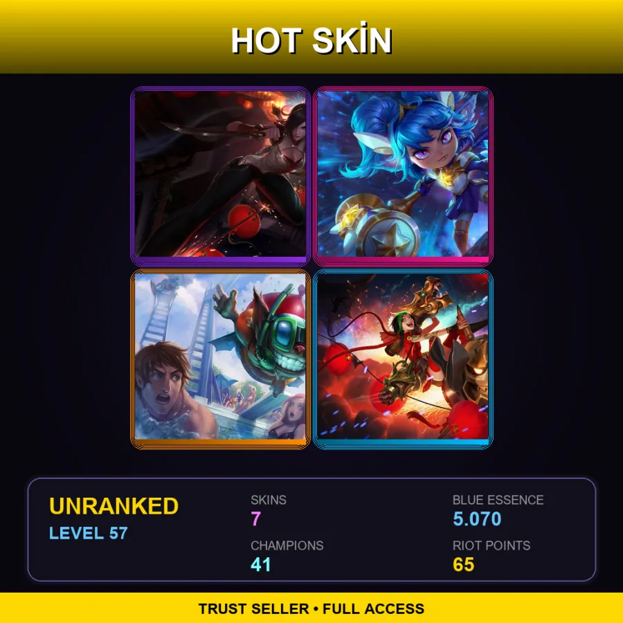 OCE | Lv57 | Unranked | 7 Skin | 41 Champ