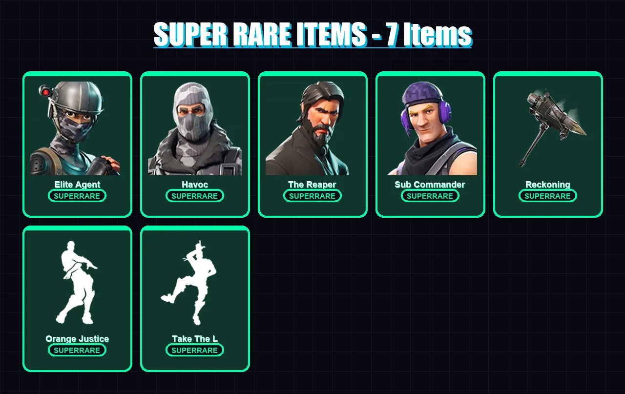 [PS4/PS5/XBOX/PC] | Elite Agent | Havoc | The Reaper | Sub Commander | Ragnarok | 28 skin | 17 pickaxe | 27 emote | 24 glider | Lv348