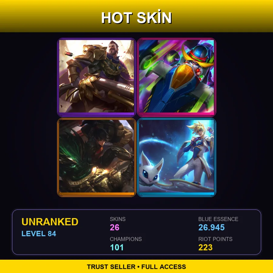 TR | Lv84 | Unranked | 26 Skin | 101 Champ