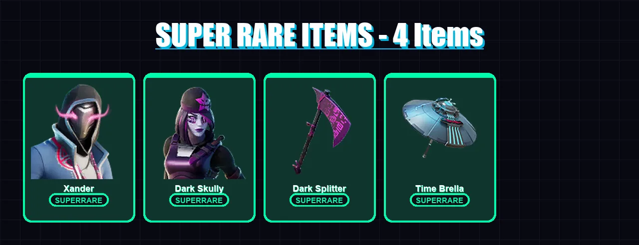 [PC/PSN] | Xander | Dark Skully | Mizuki | The Foundation | Peter Griffin | 131 skin | 171 pickaxe | 125 emote | 145 glider | Lv2041