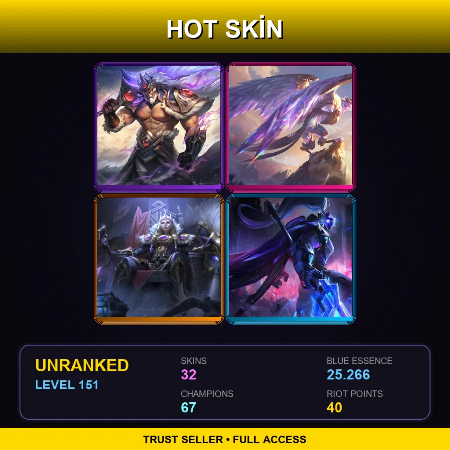 BR | Lv151 | Unranked | 32 Skin | 67 Champ