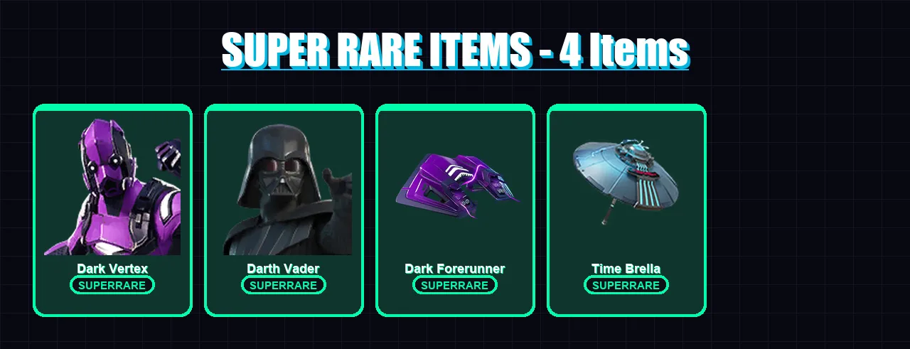 [PC/PSN] | Dark Vertex | Darth Vader | Omegarok | Kado Thorne | Paradigm (Reality-659) | 111 skin | 161 pickaxe | 116 emote | 138 glider | Lv2453