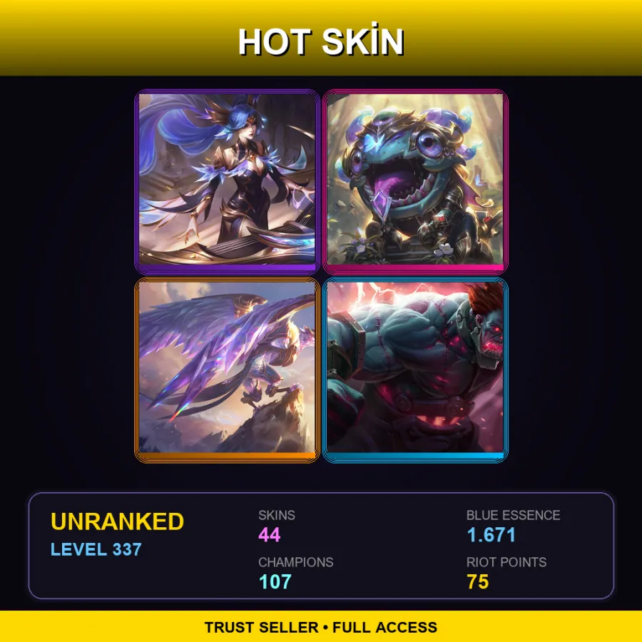 LAN | Lv337 | Unranked | 44 Skin | 107 Champ — Bioforge Darius