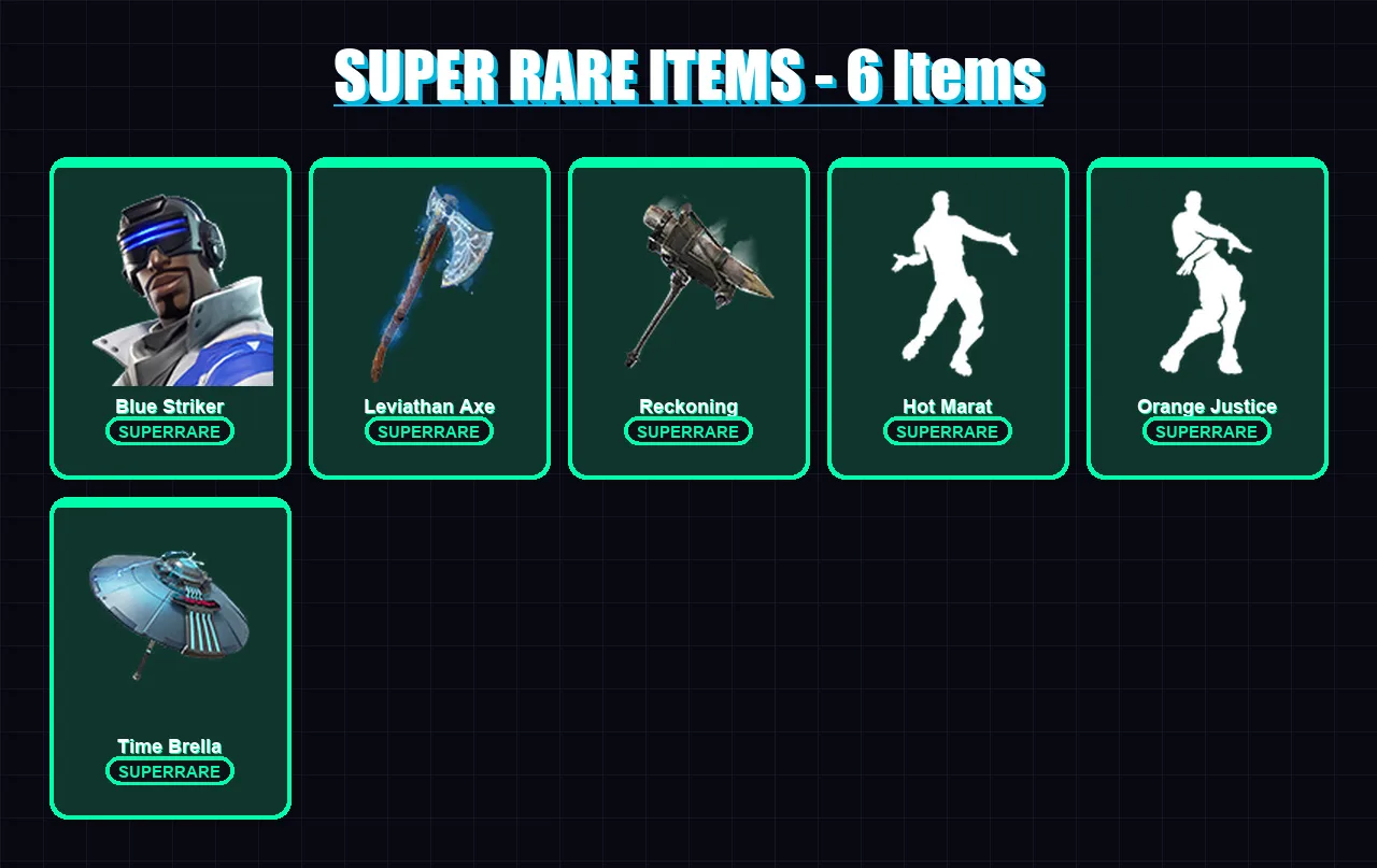 [PS4/PS5/XBOX/PC] | Blue Striker | Enforcer | Ruin | Joey | Dire | 82 skin | 91 pickaxe | 73 emote | 80 glider | Lv1308