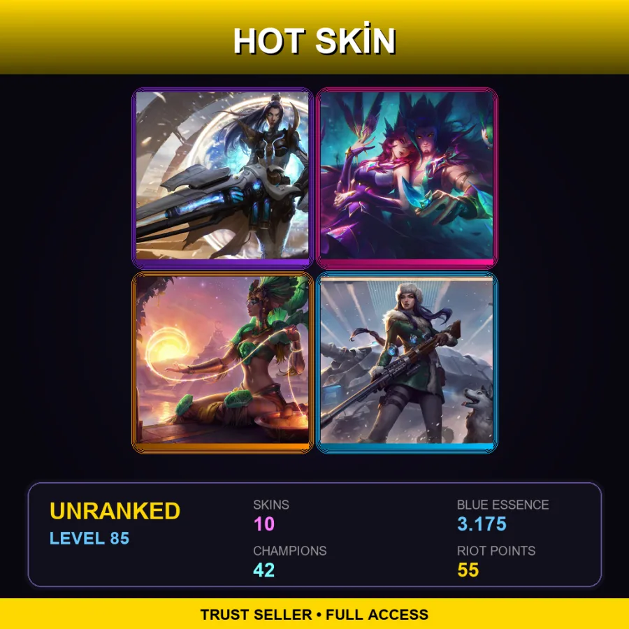 LAS | Lv85 | Unranked | 10 Skin | 42 Champ