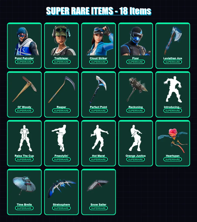 [PS4/PS5/XBOX/PC] | Point Patroller | Trailblazer | Cloud Striker | 184 skin | Lv2624