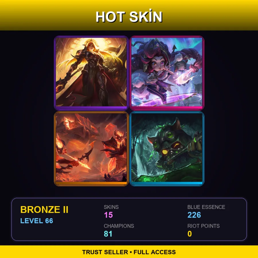 LAN | Lv66 | Bronze II | 15 Skin | 81 Champ