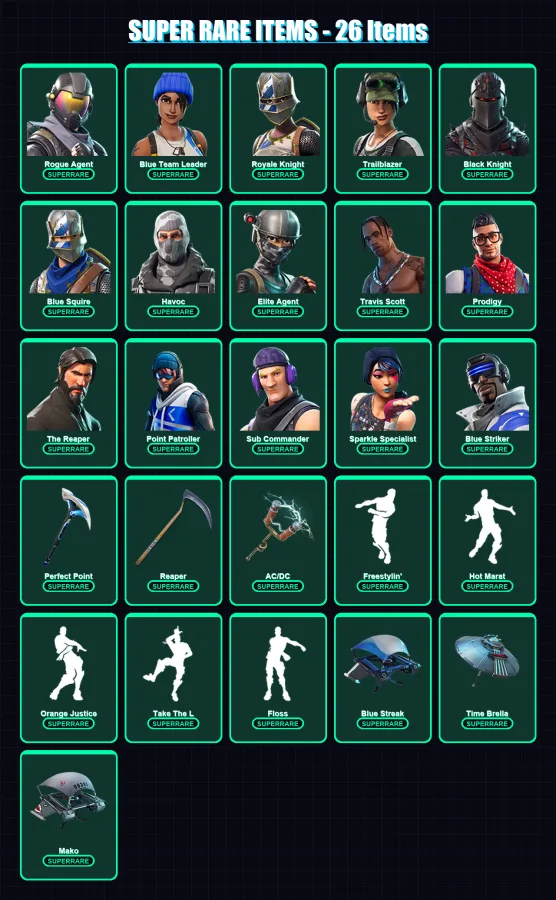 [PS4/PS5/XBOX/PC] | Rogue Agent | Blue Team Leader | Royale Knight | 148 skin | Lv1645