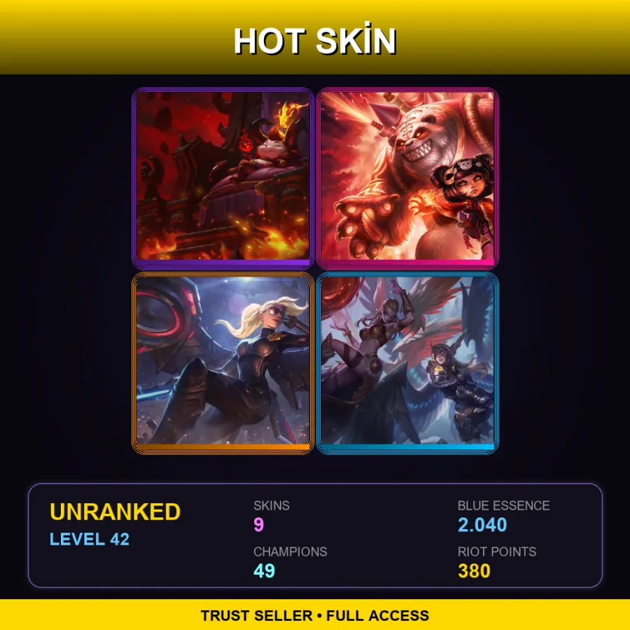LAS | Lv42 | Unranked | 9 Skin | 49 Champ