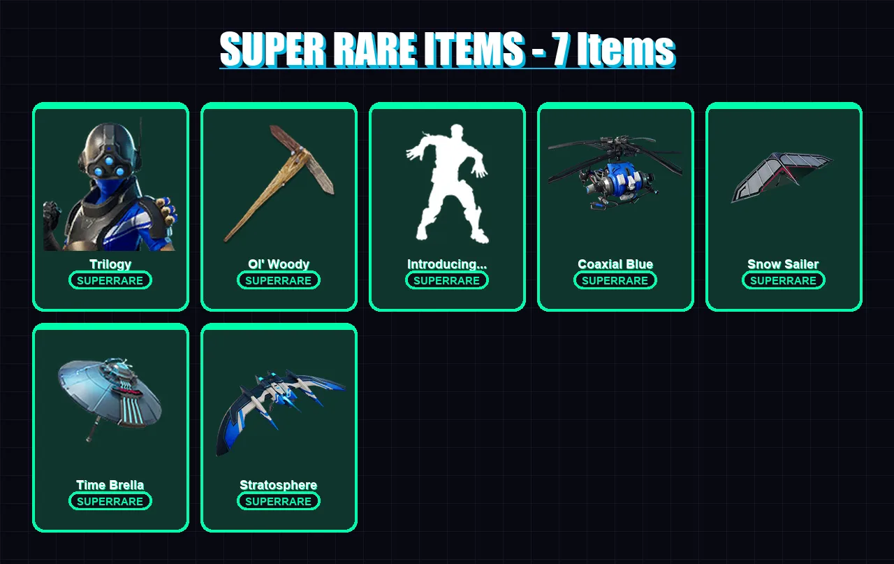 [PC] | Trilogy | Catalyst | Son Gohan | Drift | Kado Thorne | 155 skin | 155 pickaxe | 117 emote | 91 glider | Lv975