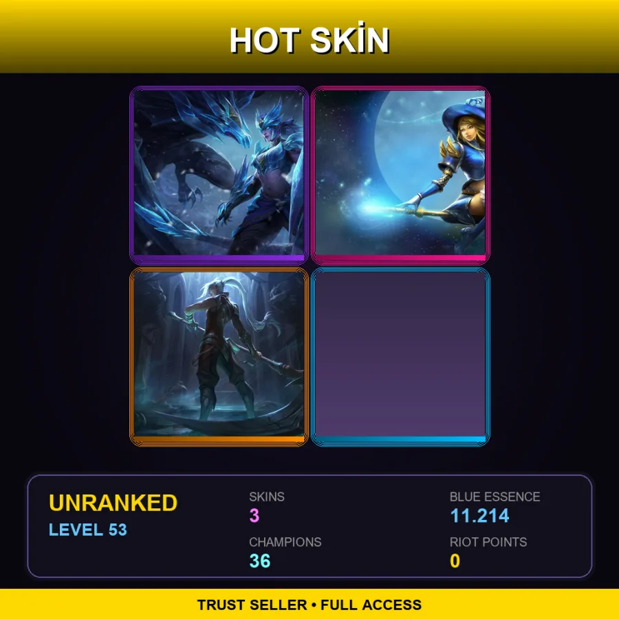LAS | Lv53 | Unranked | 3 Skin | 36 Champ