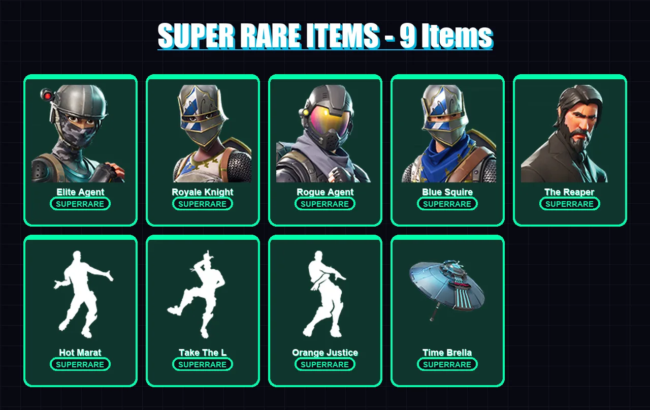 [PC/PSN] | Elite Agent | Royale Knight | Rogue Agent | Blue Squire | The Reaper | 77 skin | 76 pickaxe | 82 emote | 70 glider | Lv961