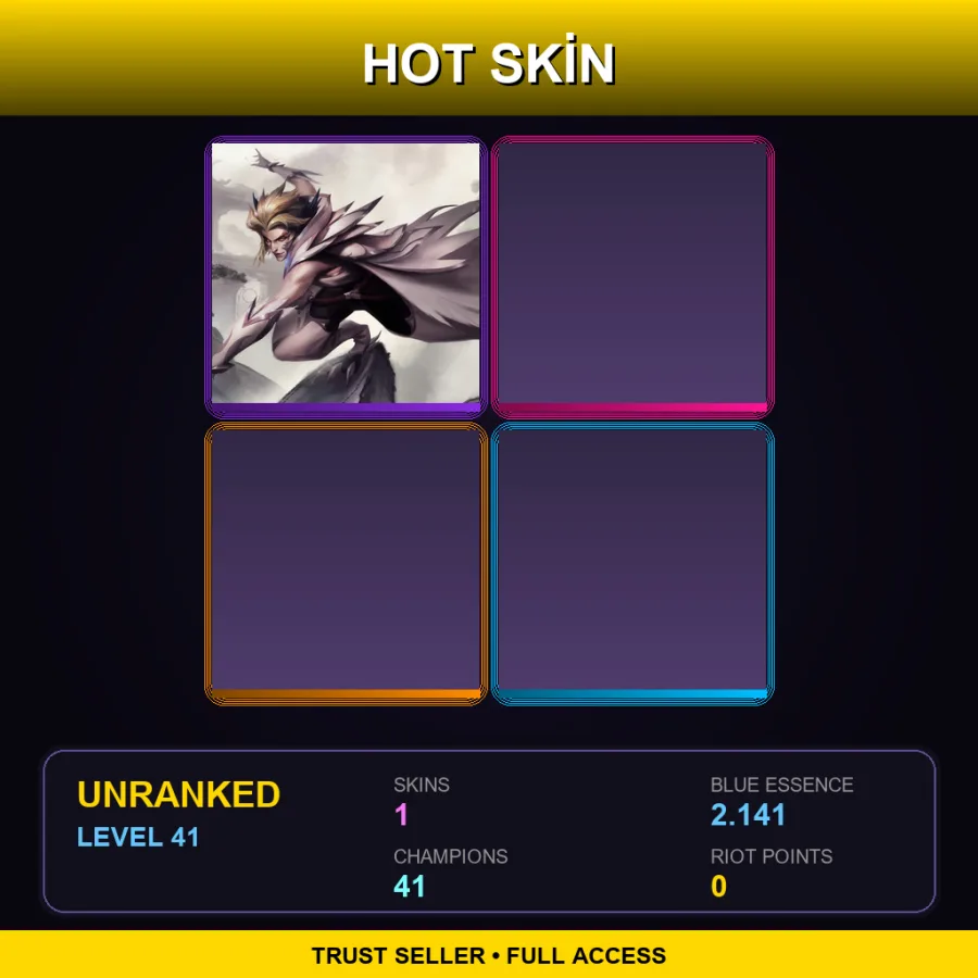 BR | Lv41 | Unranked | 1 Skin | 41 Champ
