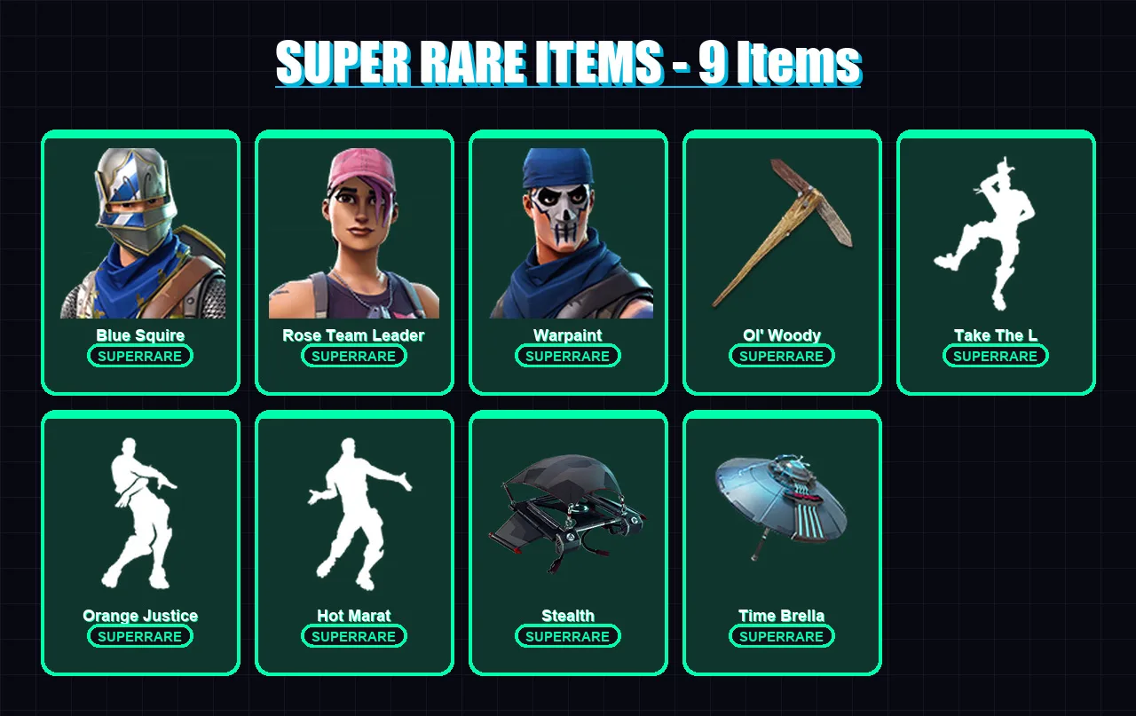 [PC/XBOX/PSN] | Blue Squire | Rose Team Leader | Warpaint | Drift | Deadpool | 86 skin | 125 pickaxe | 87 emote | 122 glider | Lv1514