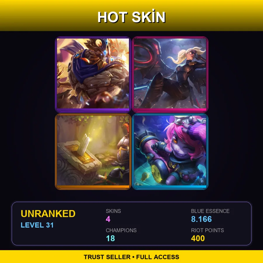 EUNE | Lv31 | Unranked | 4 Skin | 18 Champ