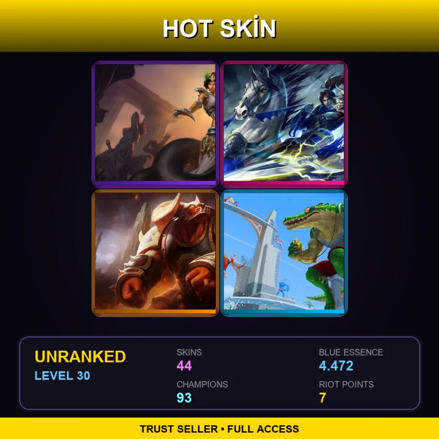 EUNE | Lv30 | Unranked | 44 Skin | 93 Champ — Augmented Singed