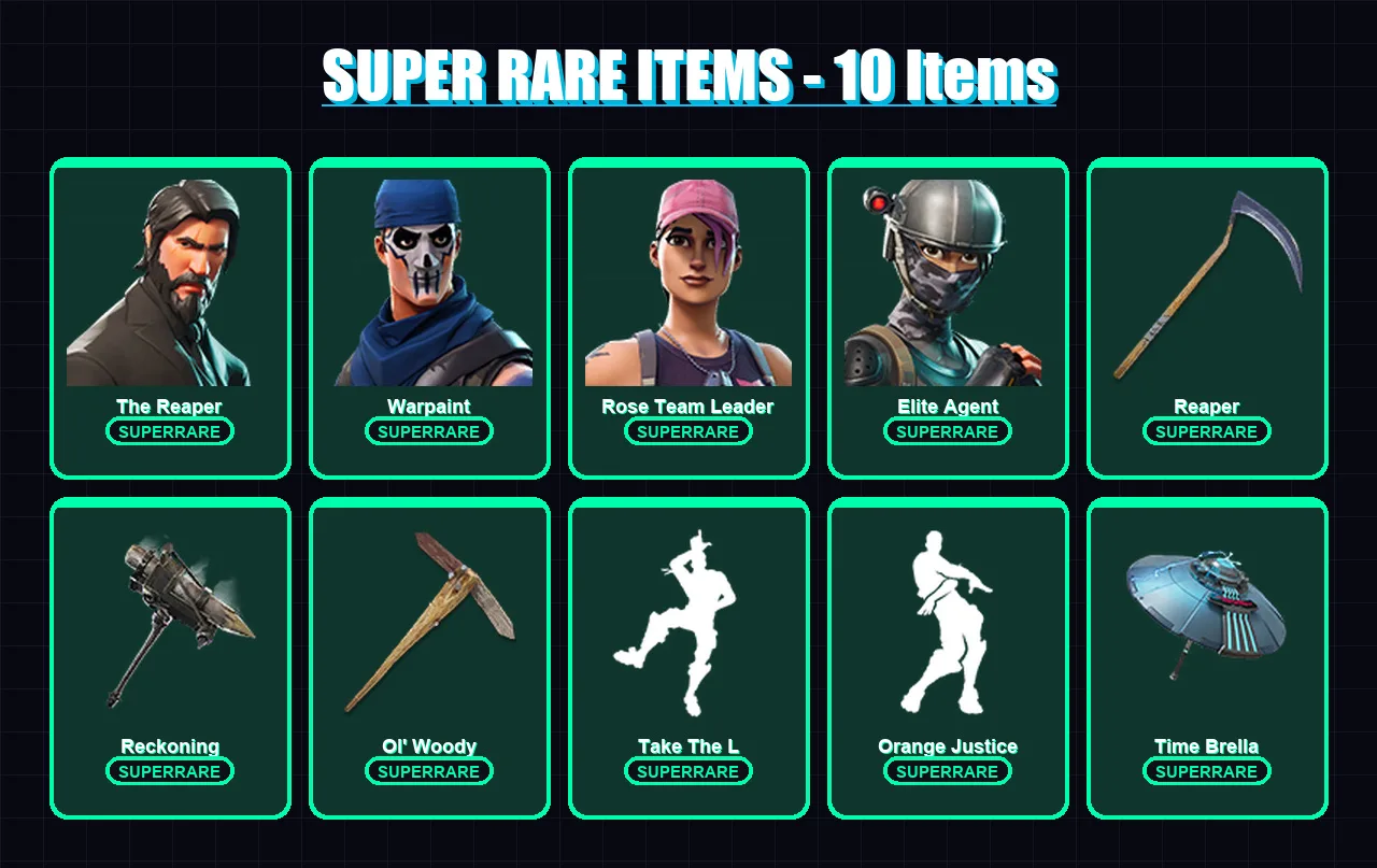 [PC/PSN] | The Reaper | Warpaint | Rose Team Leader | Elite Agent | Luxe | 75 skin | 72 pickaxe | 76 emote | 73 glider | Lv950 — Fortnite account