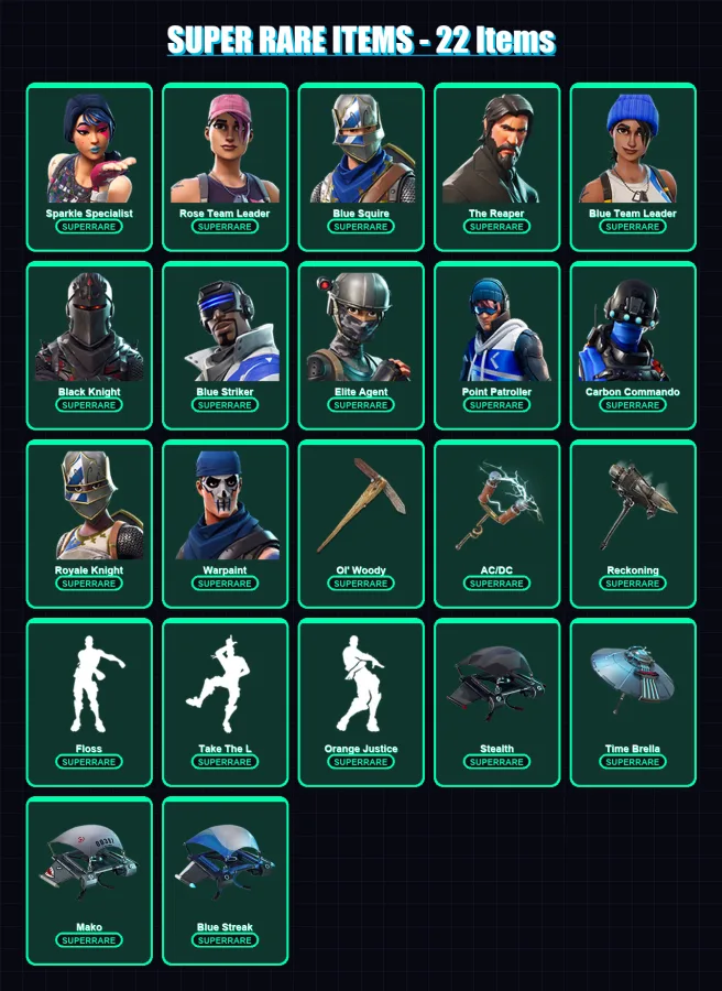 [PC/XBOX/PSN] | Sparkle Specialist | Rose Team Leader | Blue Squire | 118 skin | Lv1595